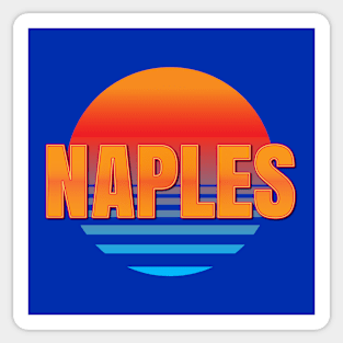 Naples Florida Retro Sunset Sticker